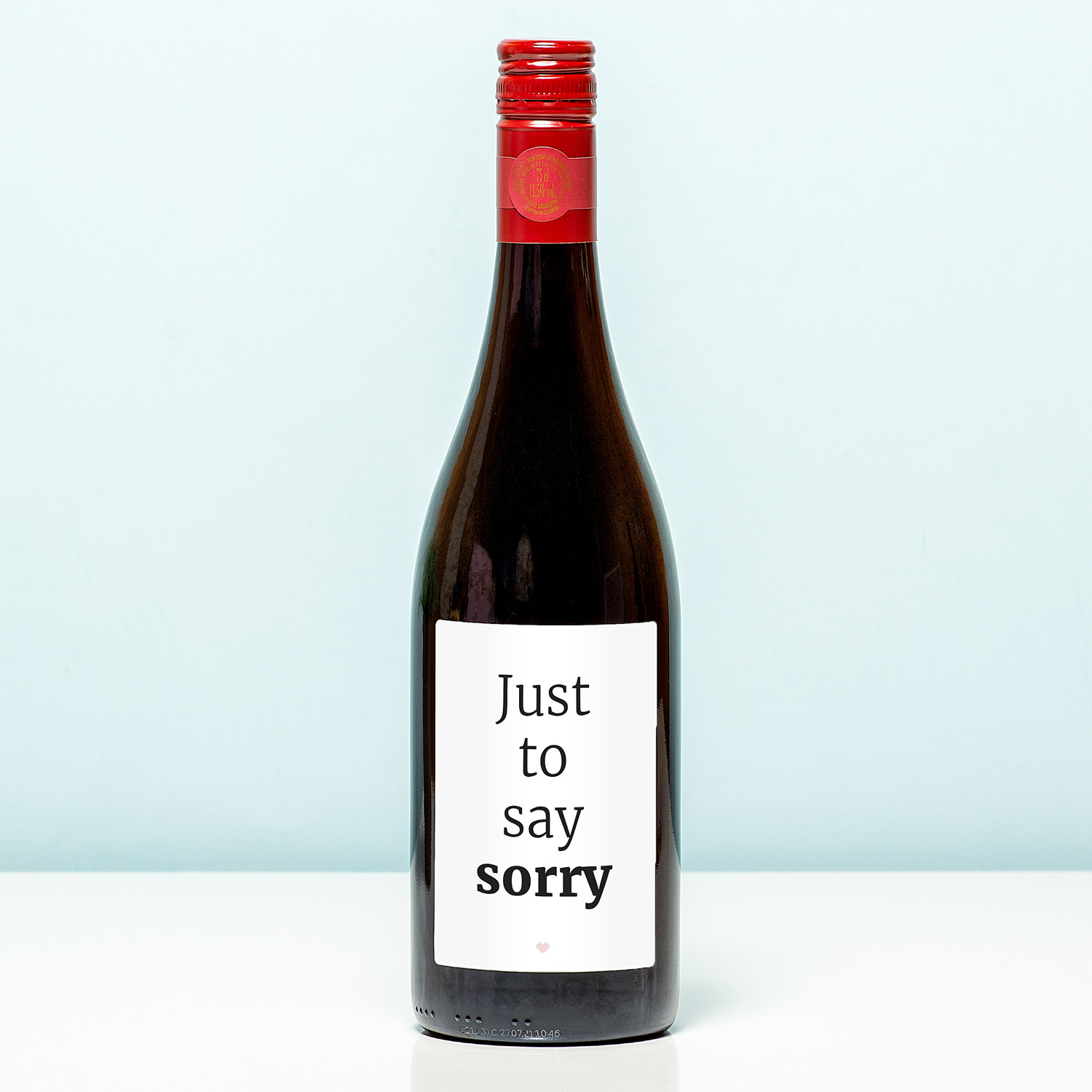 Wijnfles Just To Say Sorry - Rood (Merlot)