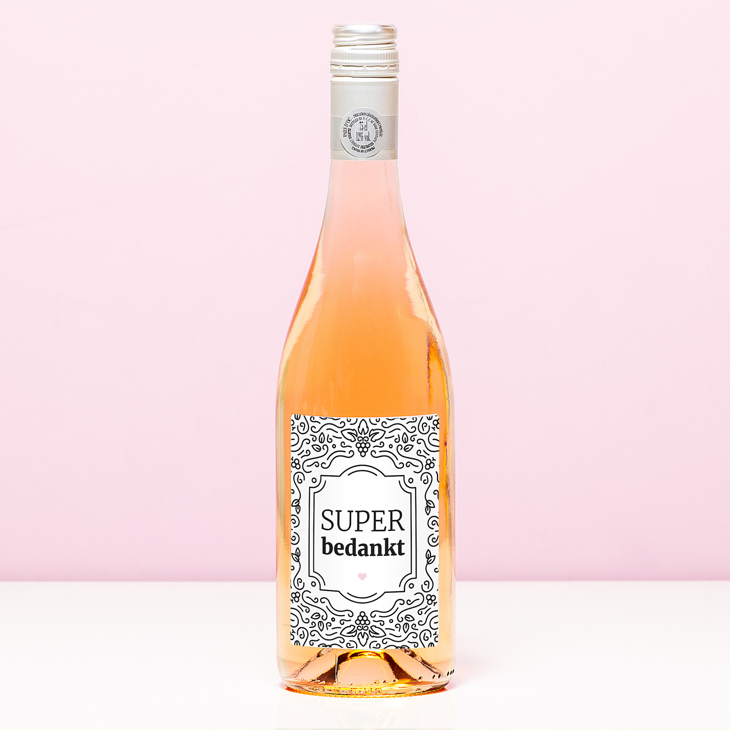 Wijnfles Super Bedankt - Rosé (Blush Rosé)