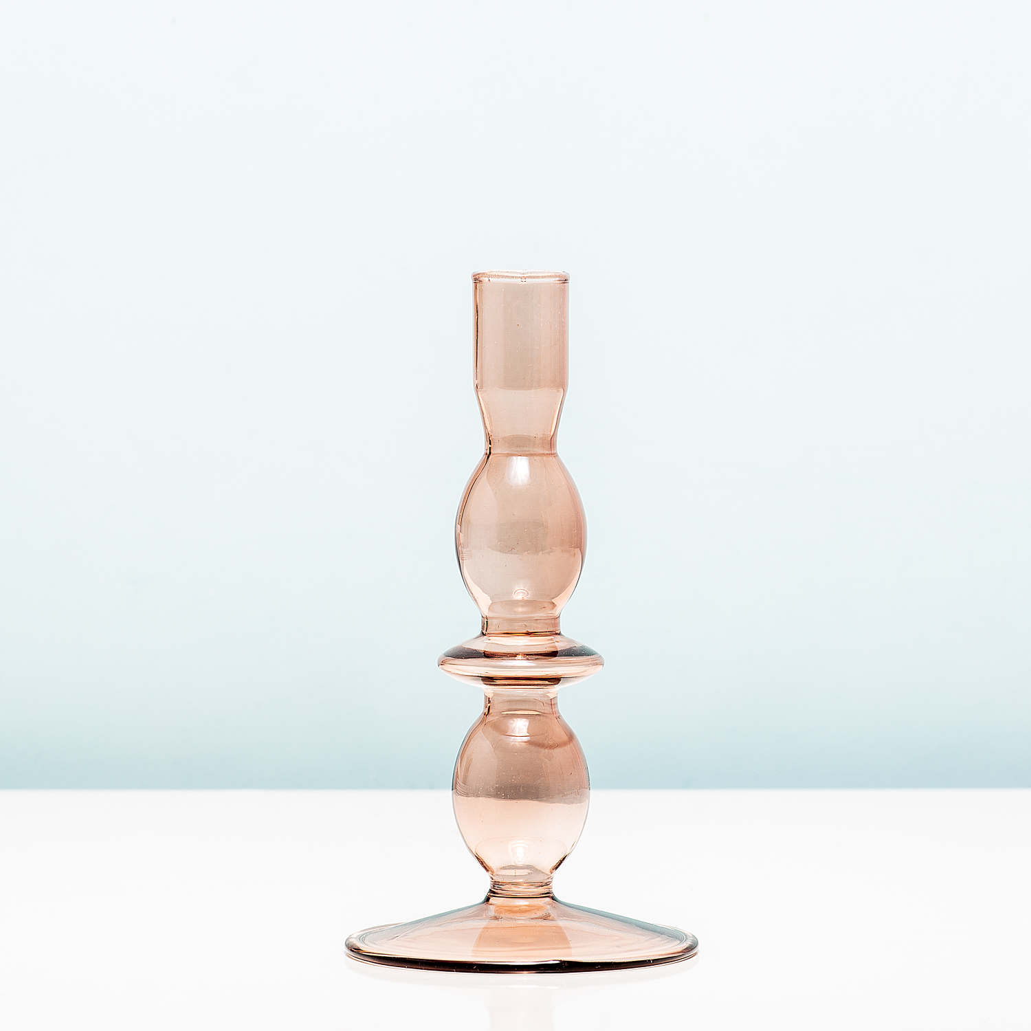 Present Time Glass Art Bubbles Kandelaar - Medium/roze