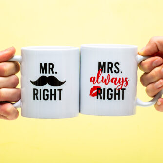 Mok Mr Right & Mrs Always Right (set van 2)