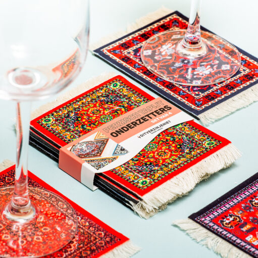 Perzisch tapijt onderzetters (set van 4)
