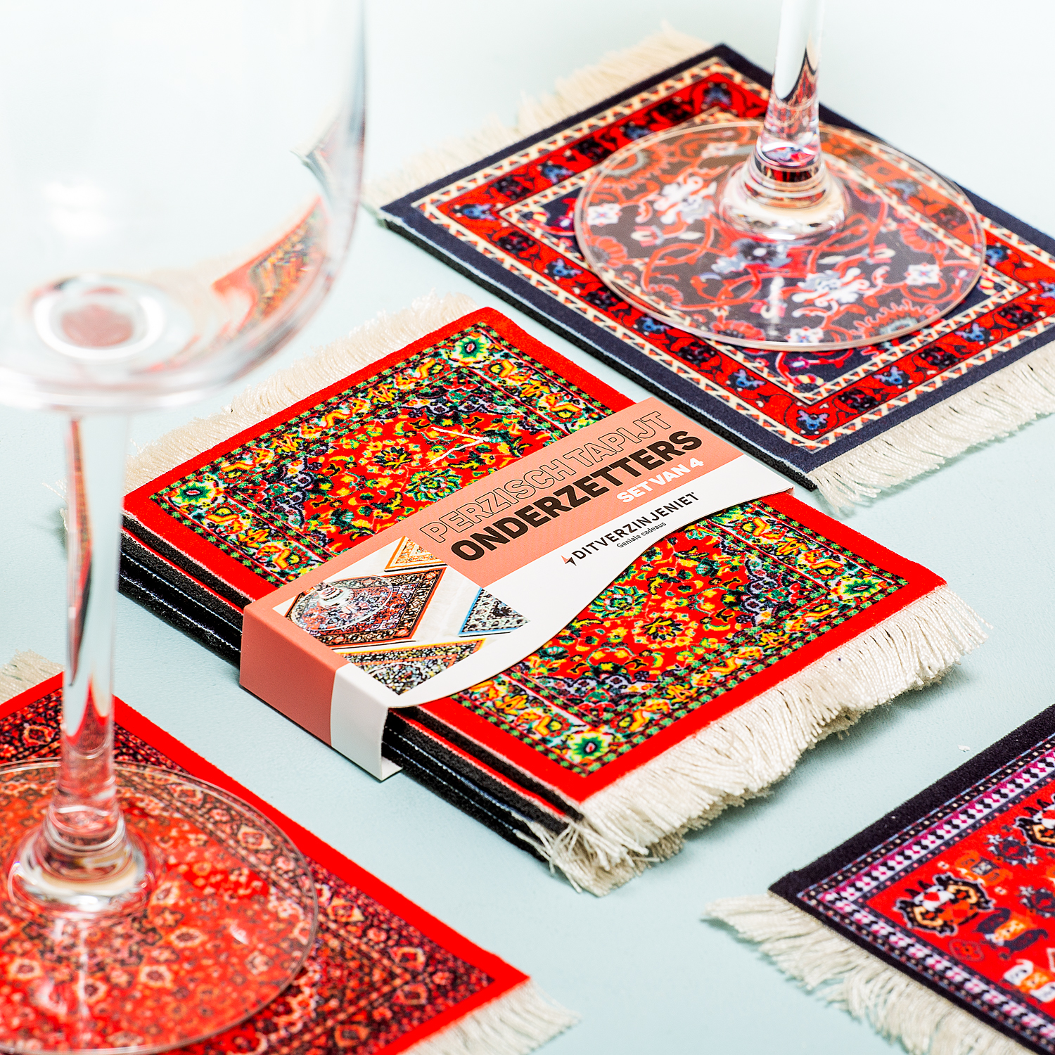 Perzisch tapijt onderzetters (set van 4)  1