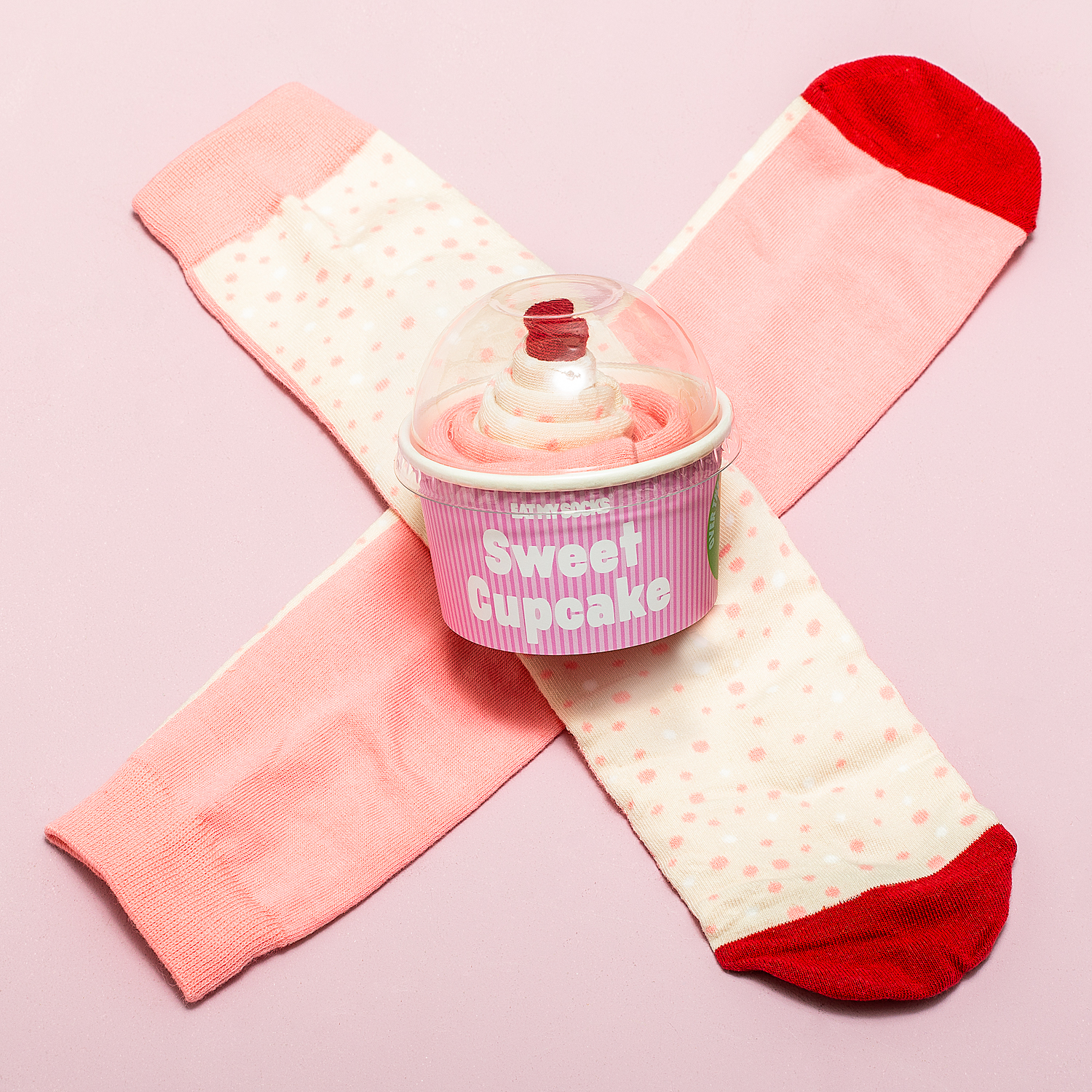 Sweet Cupcake Sokken - Aardbeien