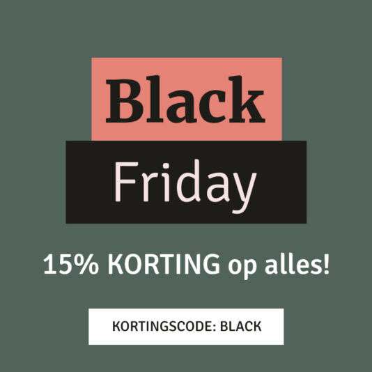 Black Friday - 15% korting op alles - kortingscode BLACK