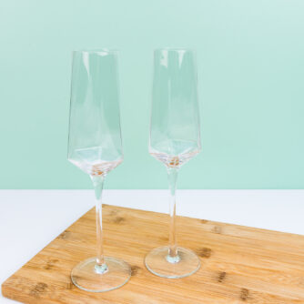 Diamant champagneglas (set van 2)
