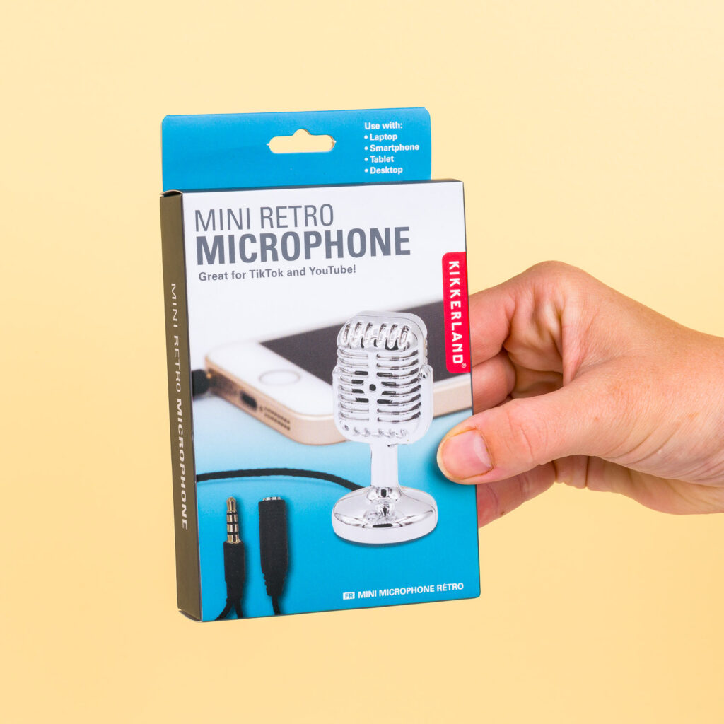 Mini retro microfoon voor smartphone van Kikkerland bestel je online