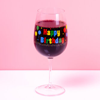Happy Birthday wijnglas