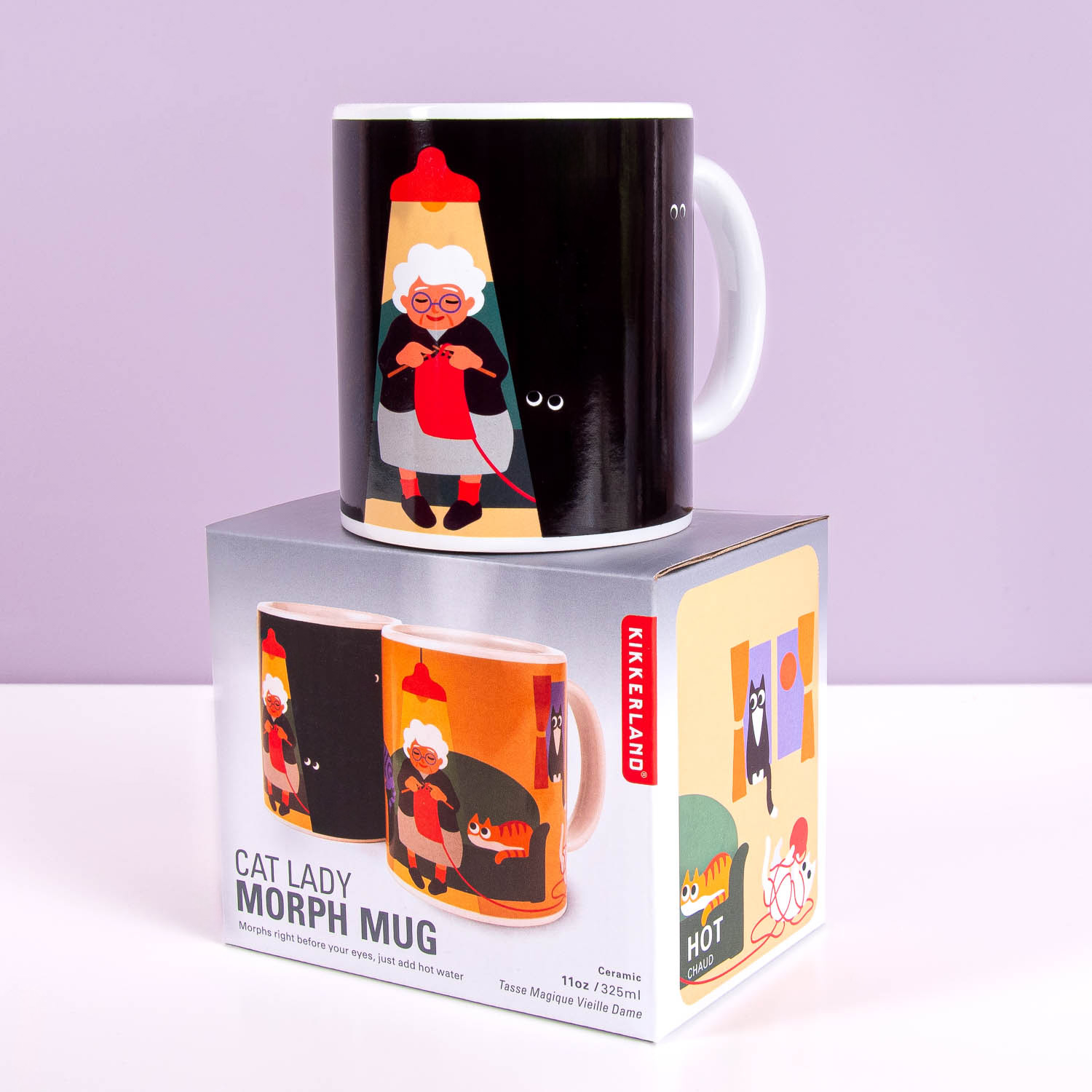 Kattenvrouwtje warmtegevoelige mok