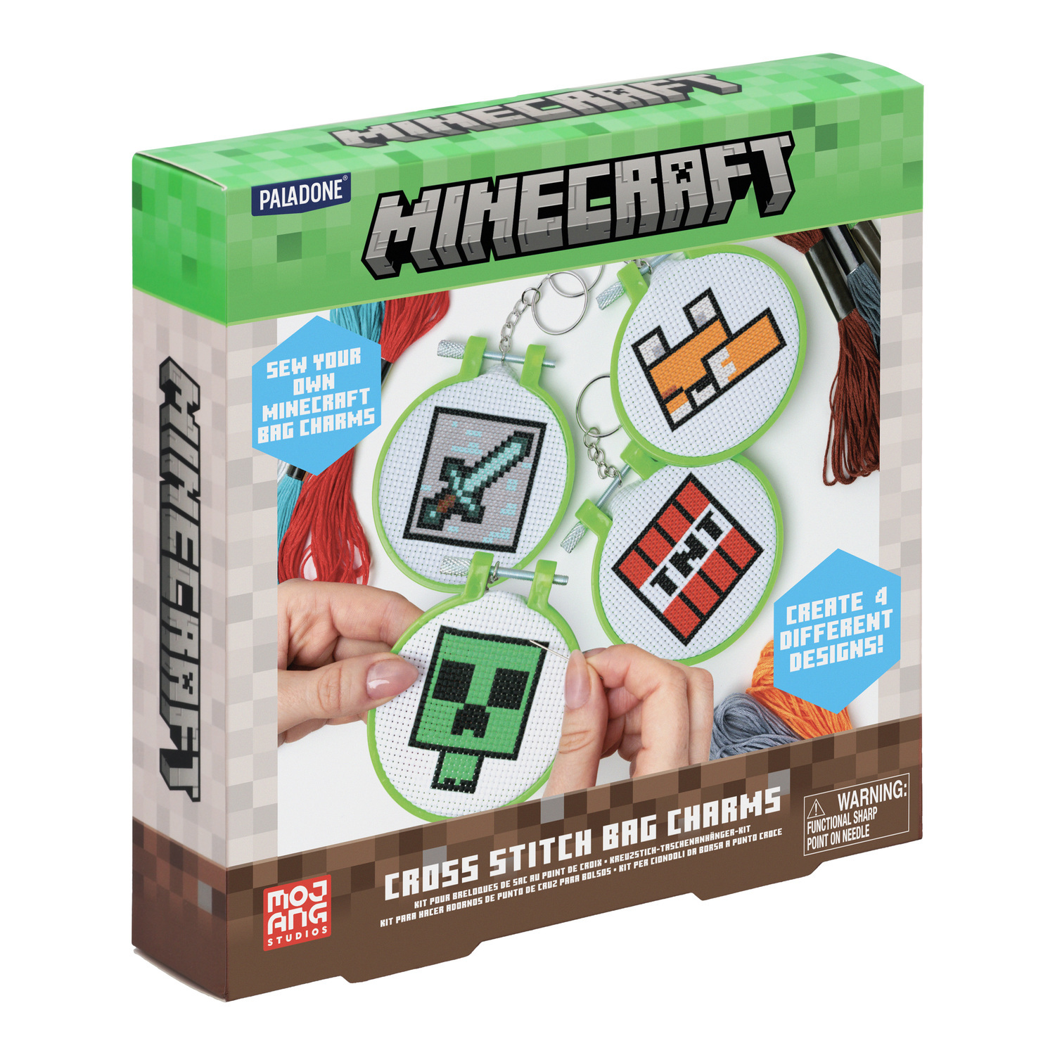 Minecraft Borduurhangers (set van 4)