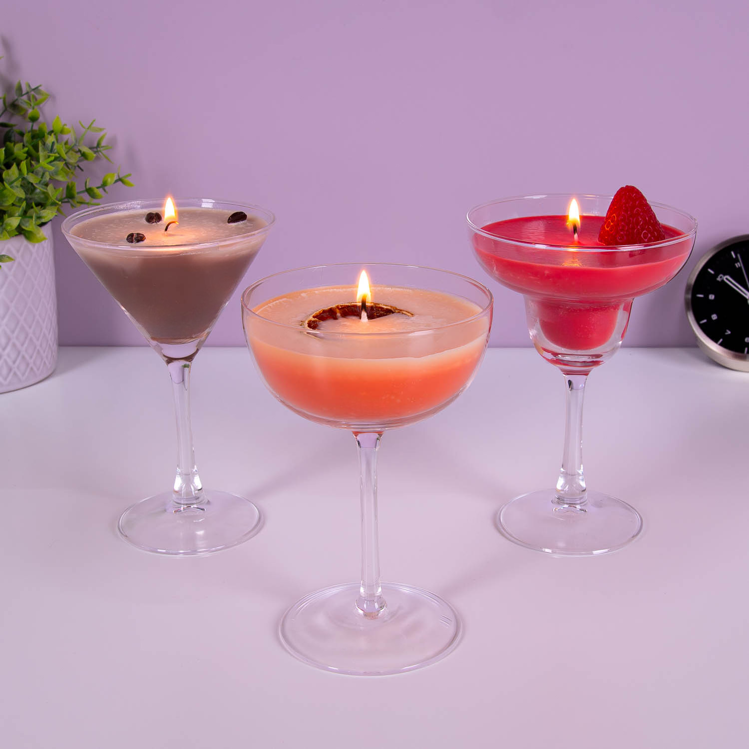 Cocktailkaarsen (set van 3)