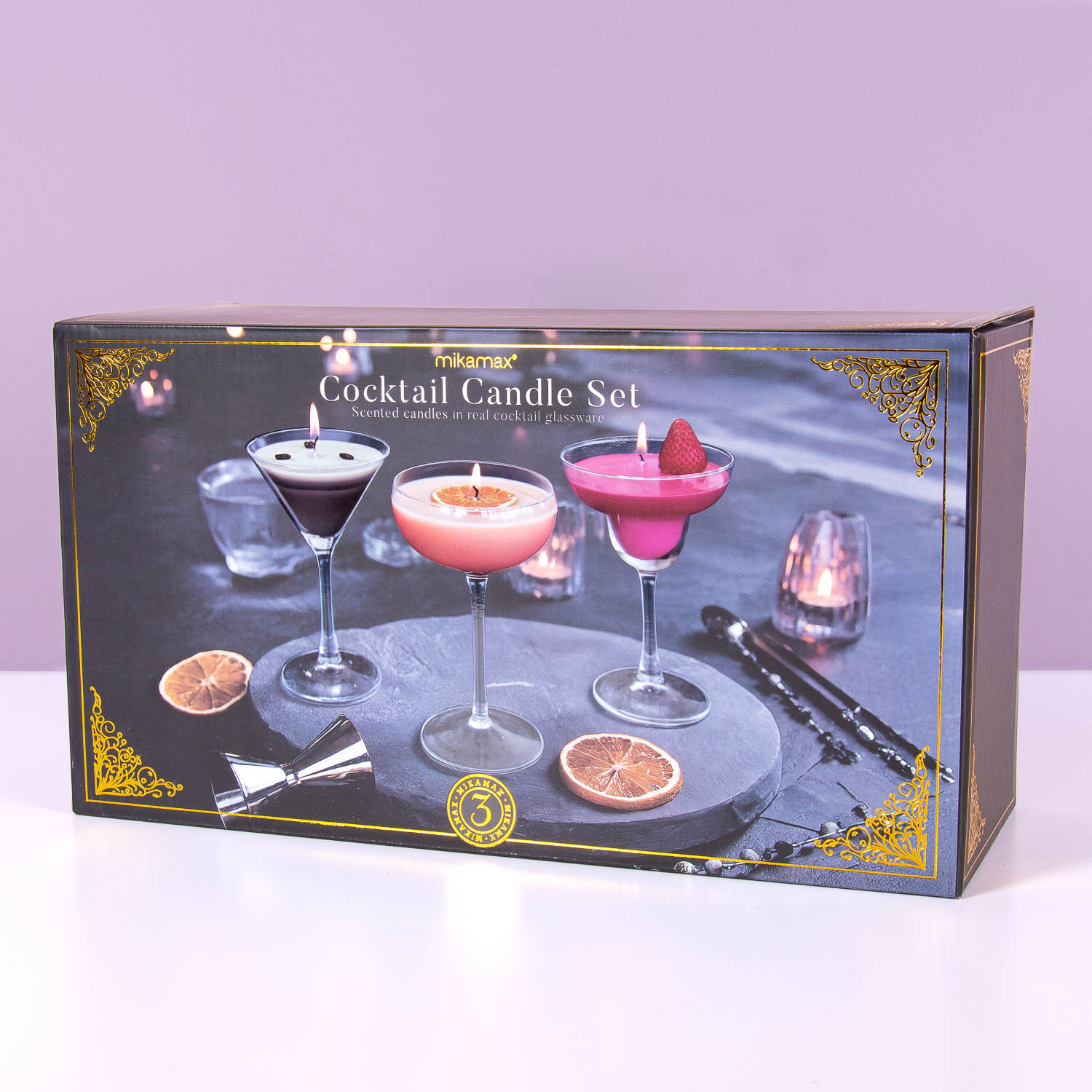 Cocktailkaarsen (set van 3)