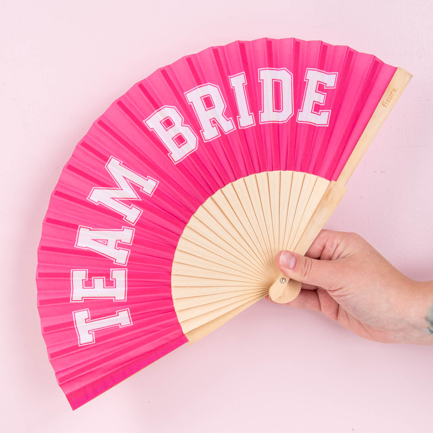 Houten waaier Team Bride