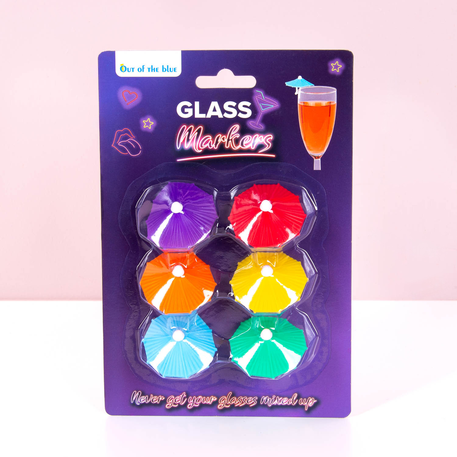 Parasol glasmarkeerders (set van 6)