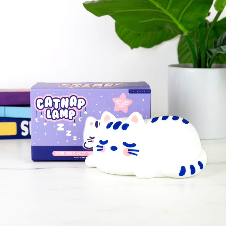 Slapende kat nachtlampje