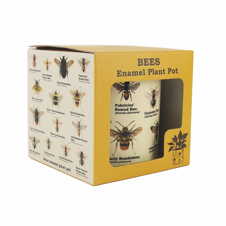 Bloempot met bijen