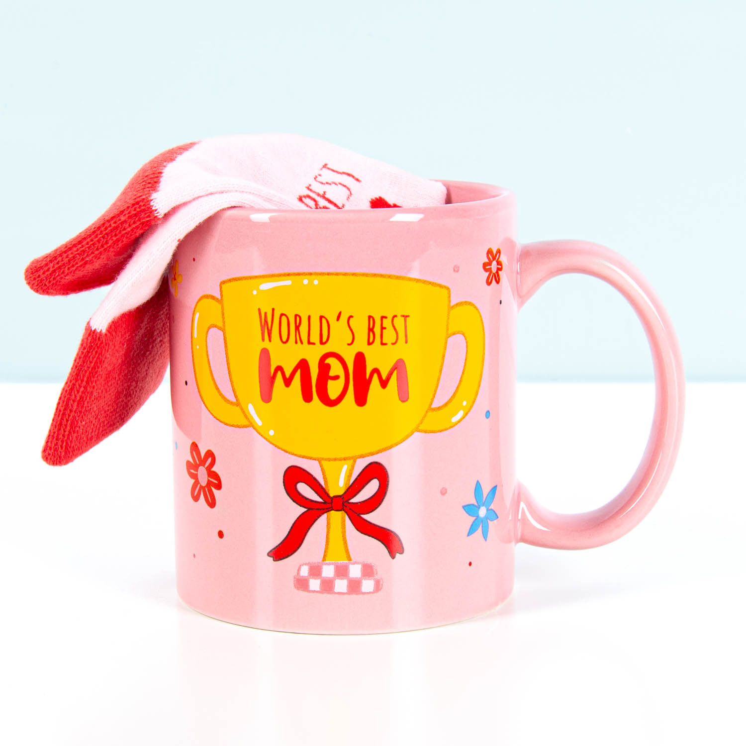 World's Best Mom sokken en mok cadeauset