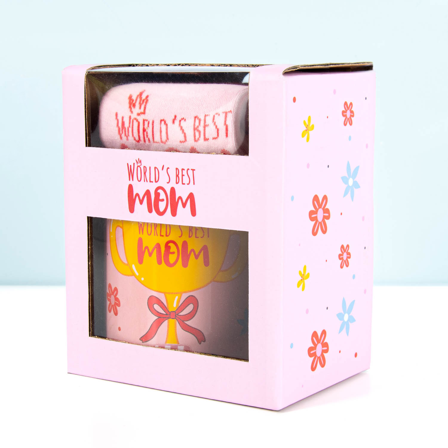 World's Best Mom sokken en mok cadeauset
