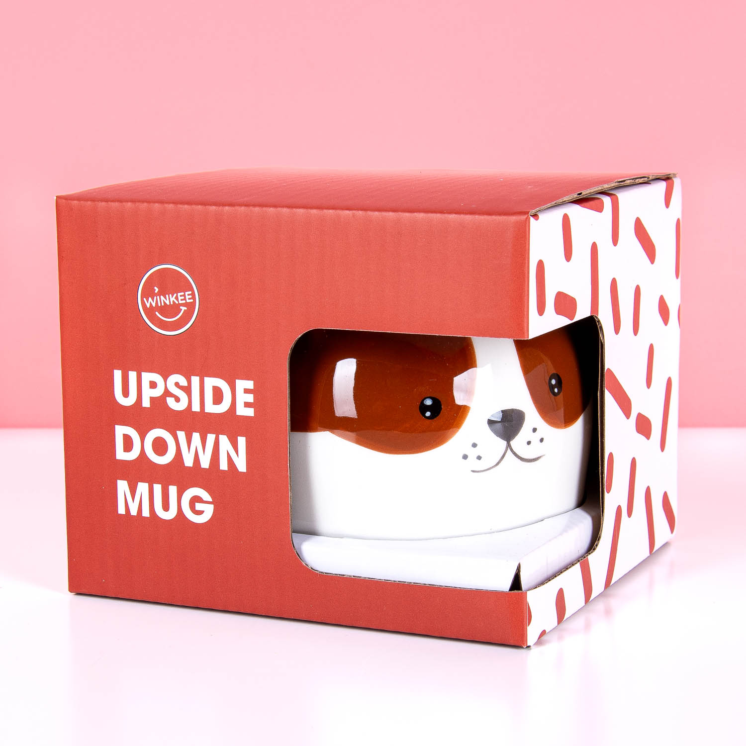 Ondersteboven hond mok