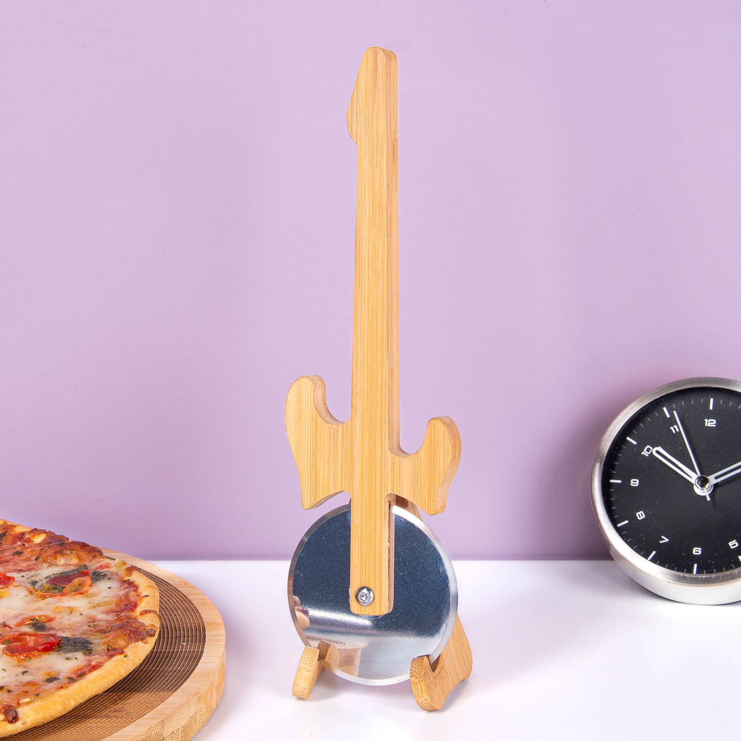 Gitaar pizzawiel met standaard