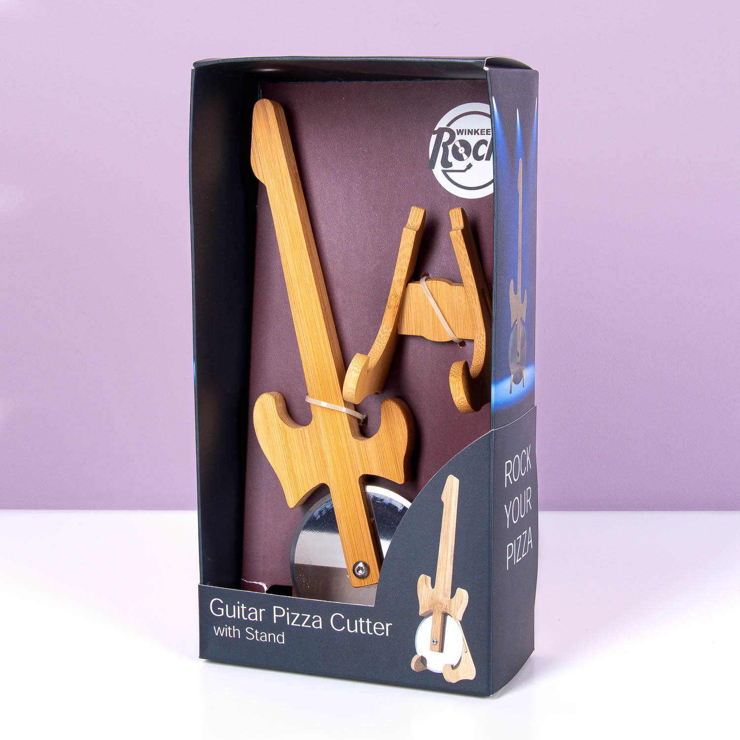 Gitaar pizzawiel met standaard