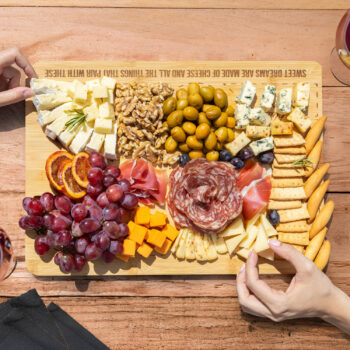 Houten borrelplank met vakjes