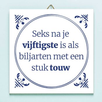 Tegeltje Seks na je vijftigste