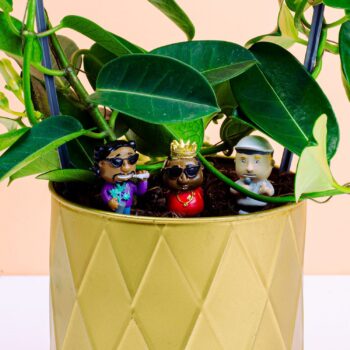 Bloempot rappers (set van 4)