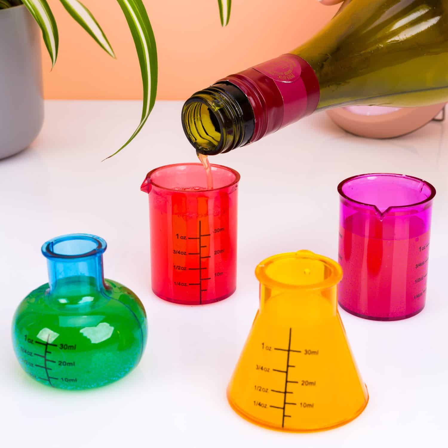 Laboratorium shotglaasjes (set van 4)