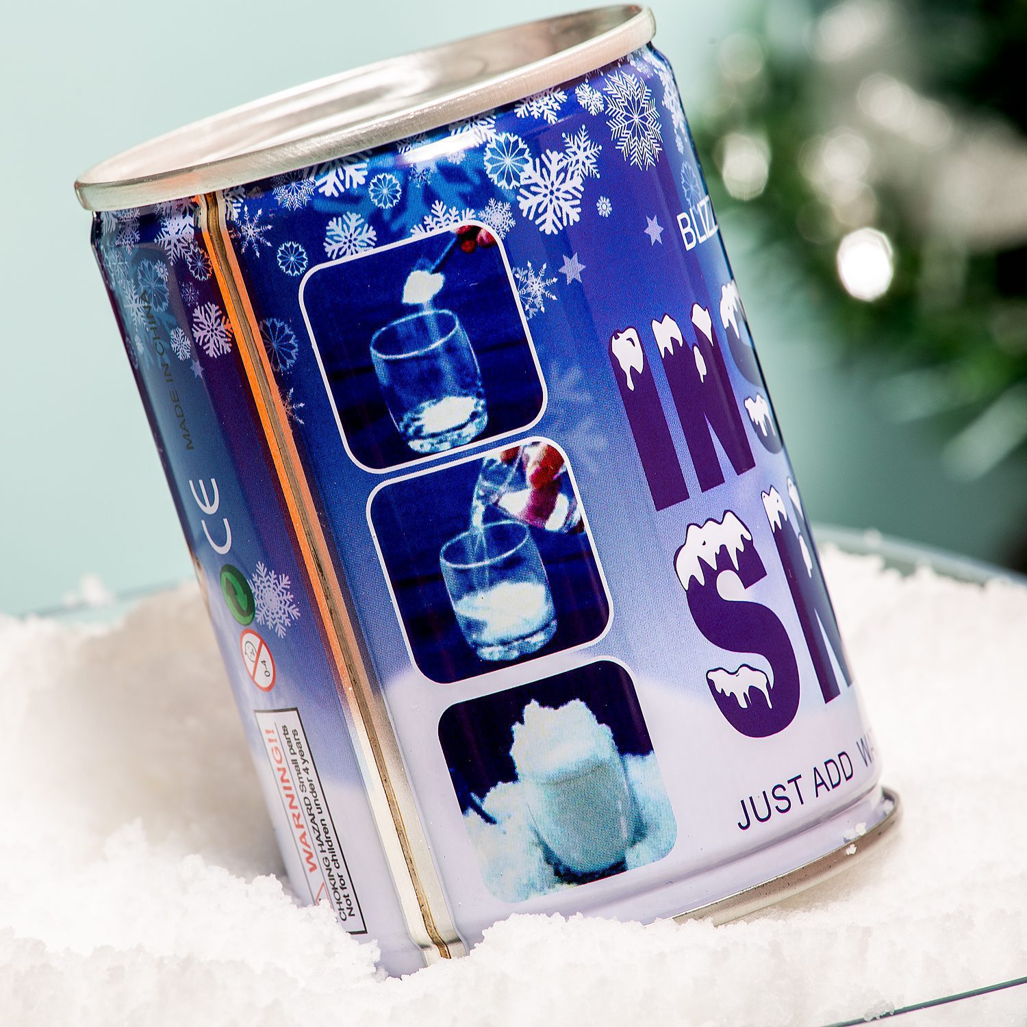 Magische sneeuw in een blikje
