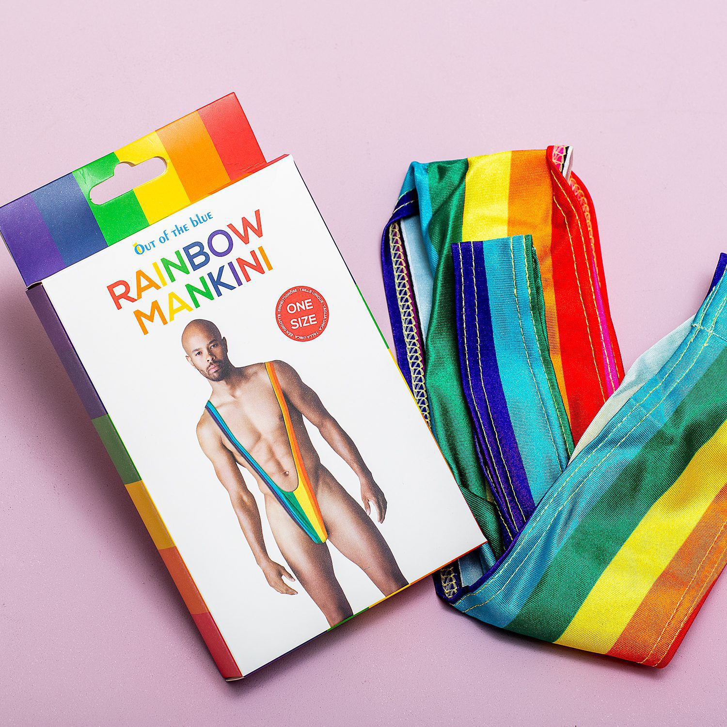 Man Swimsuit Rainbow Mankini Pride