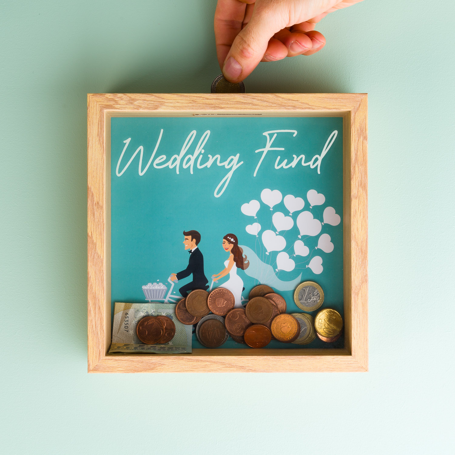 Houten Spaarpot - Wedding Fund afbeelding