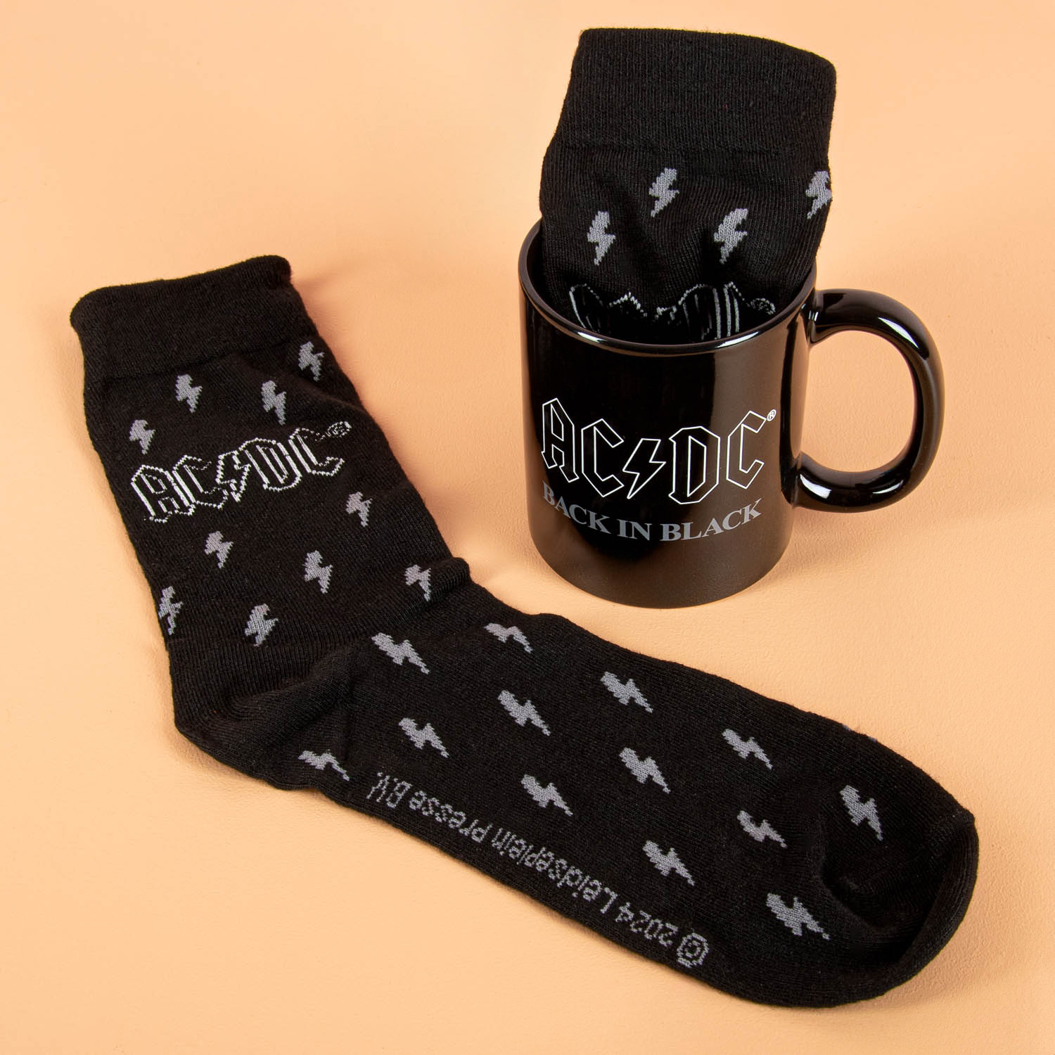 AC/DC mok en sokken cadeauset