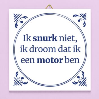 Tegeltje Ik snurk niet