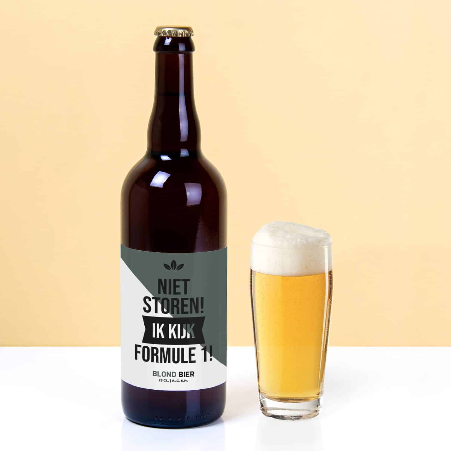 Bierfles Niet storen Formule 1 (750 ml)