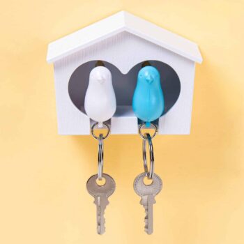 Sparrow Duo Sleutelhanger - Wit/Blauw