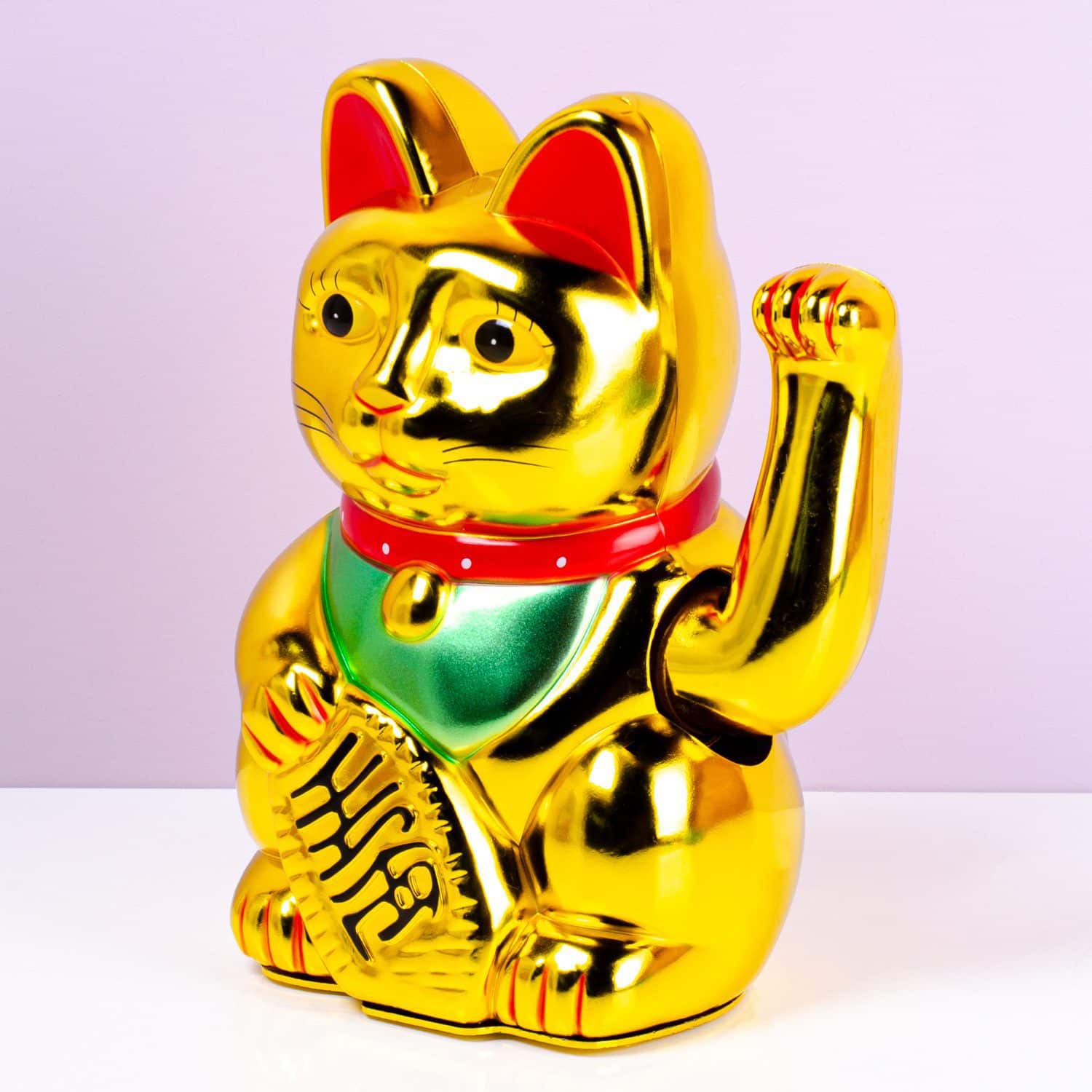 Zwaaiende Lucky Cat - Goud afbeelding 1