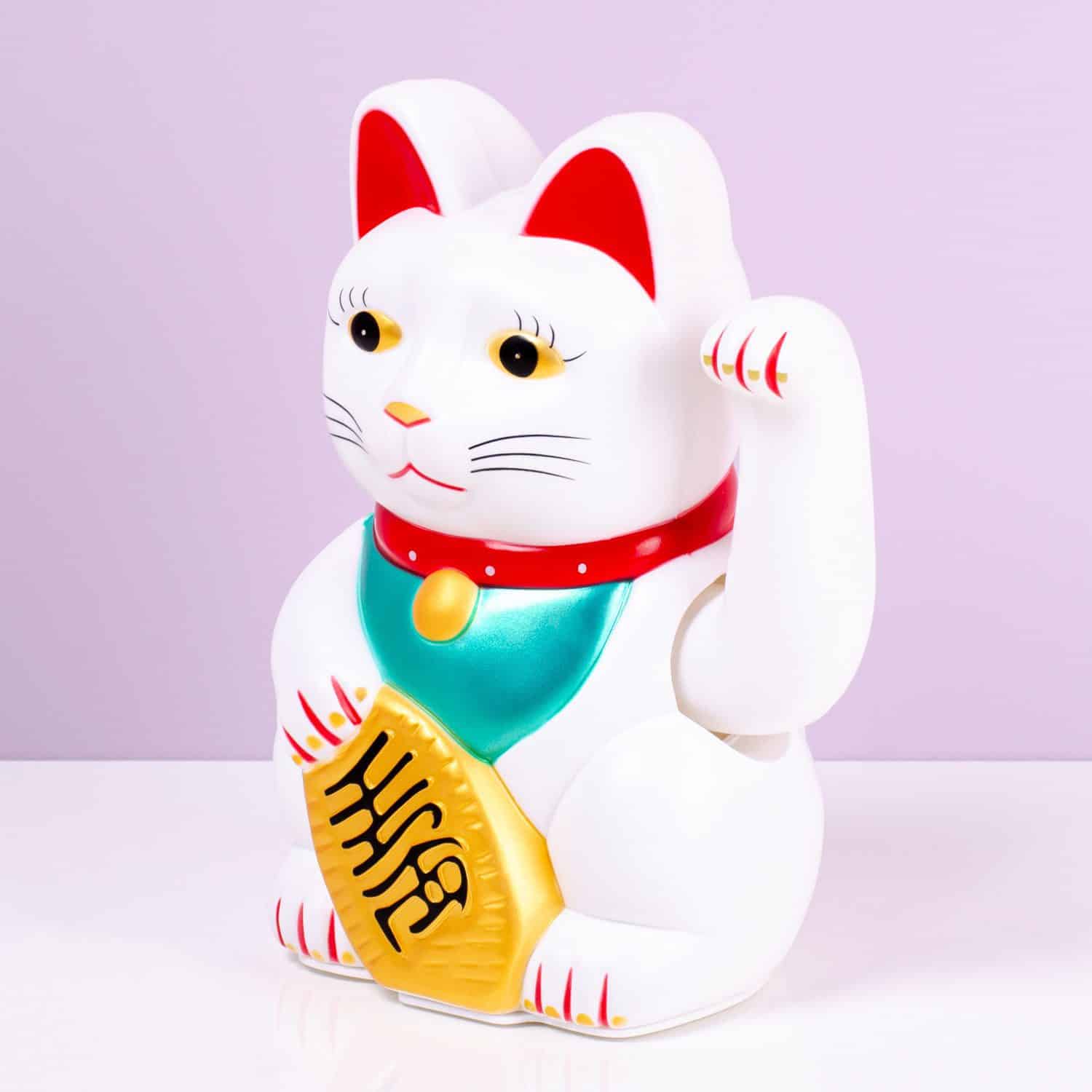 Zwaaiende Lucky Cat - Wit afbeelding 1