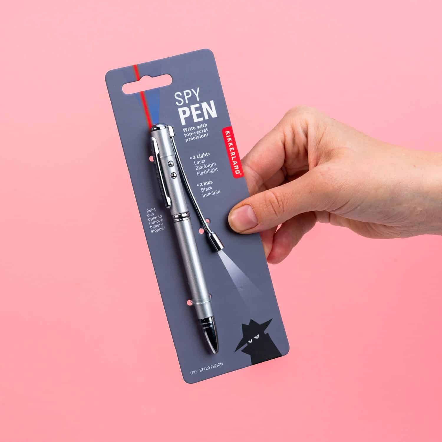 Pen met onzichtbare inkt en verlichting