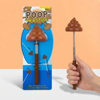 Poep op een stokje