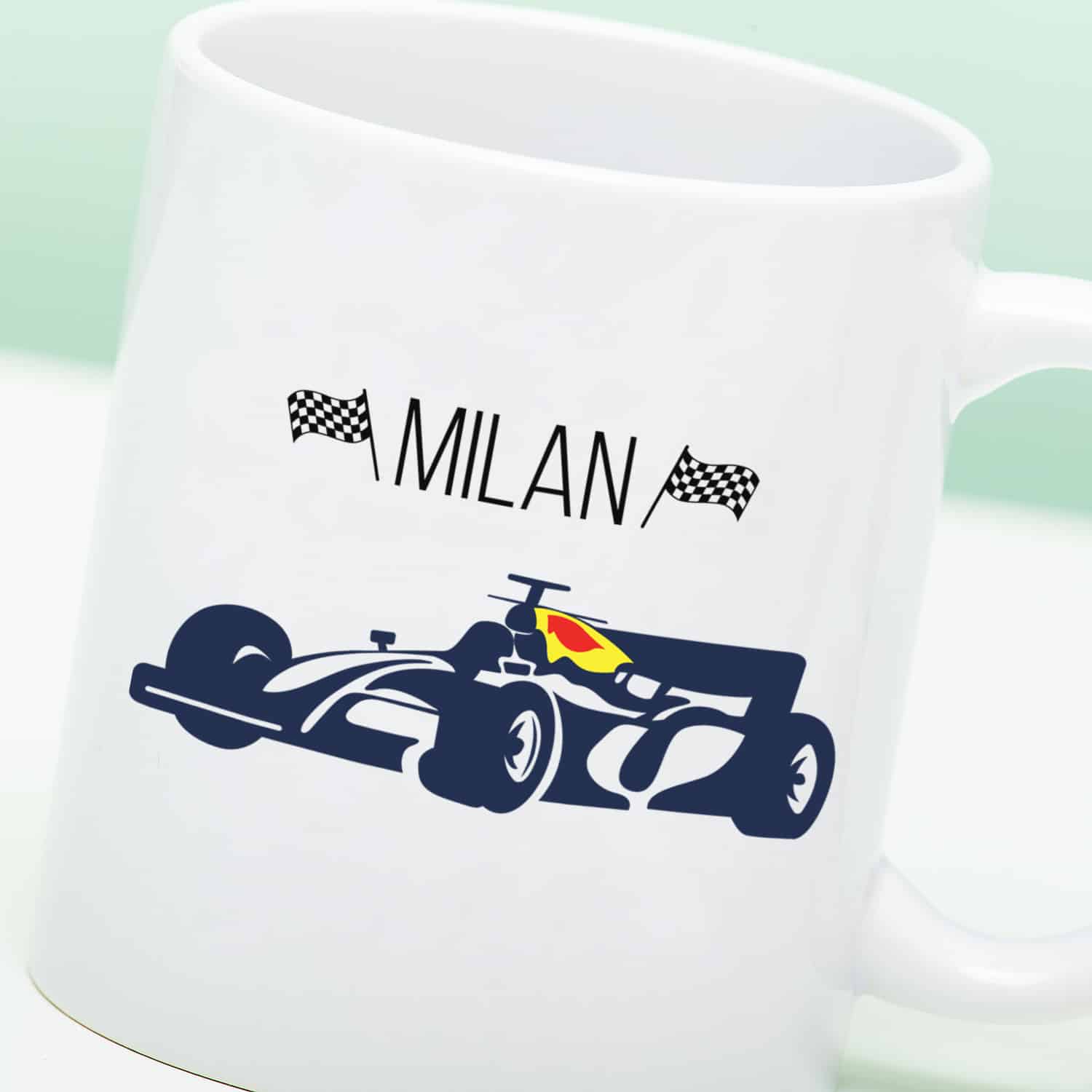 Gepersonaliseerde Formule 1 mok met naam