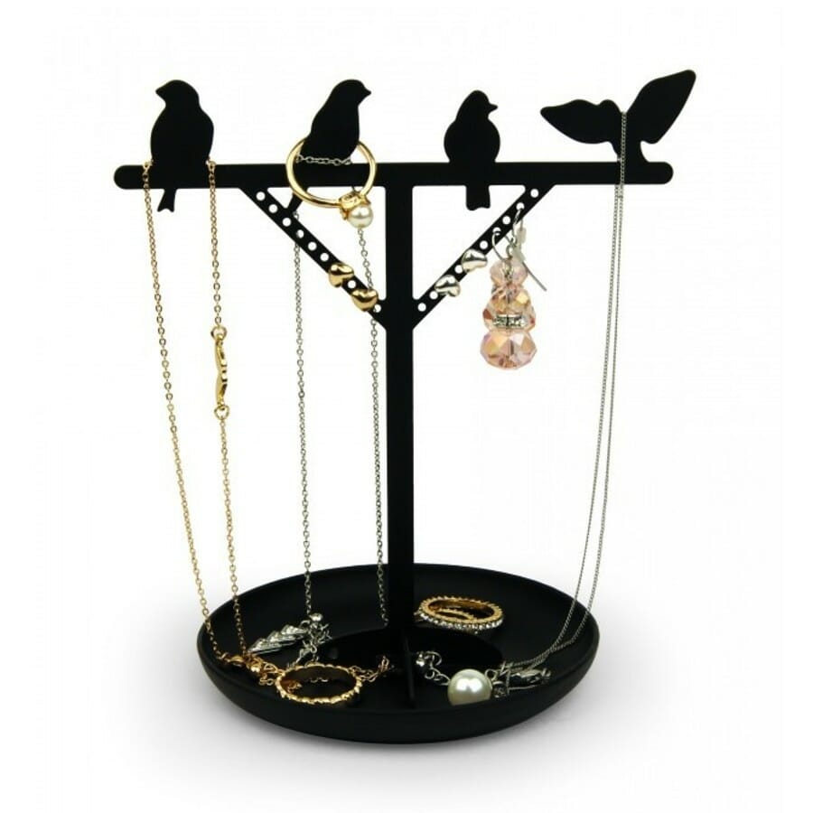 Bird Jewelry Stand Zwart