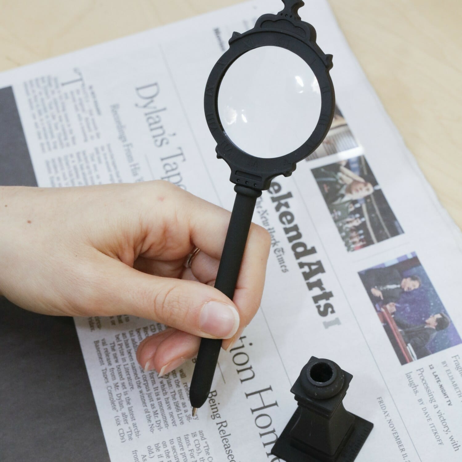 Engelse Straatklok Pen En Vergrootglas huismerk kopen in de aanbieding